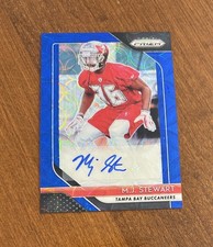 M.J. Stewart 2018 Prizm Blue Scope Rookie Auto RA-MJ Buccaneers Texans /99 RC