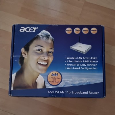 Acer WLAN 11b RETRO Router Kit mit Router + USB WLAN Dongle 