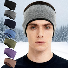 Women Warm Fleece Lined Headband Winter Ear Cover Warmer Hair Band Head Wrap