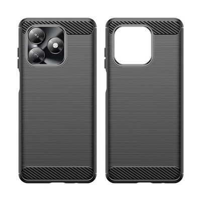 FÜR HONOR X5C PLUS 4G - CARBON LUX Case Schutz Tasche Handy Hülle Cover SCHWARZ