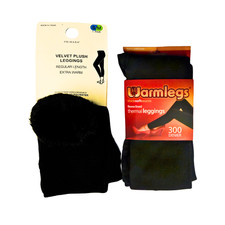 Bargain Women Girls Velvet Plush Extra Warm & Thermal Fleece Leggings, Size S/M