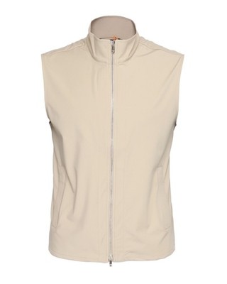 NWT MARCO PESCAROLO ''RACE'' SLEEVELESS JACKET beige luxury Italy 46 XS