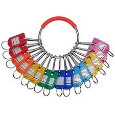 Key Organizer with 16 Spring Hooks & Key Tags with  and Label Window I4J94217