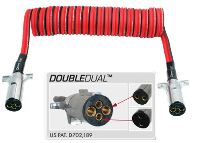 Tectran 7DDB522MW Powercoil Doubledual Battery/Tailgate Red/Black