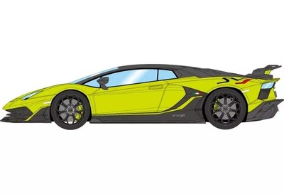 Diecast Car 1/18 Lamborghini Aventador SVJ 2018 (Verde Scandal) [EML025I]