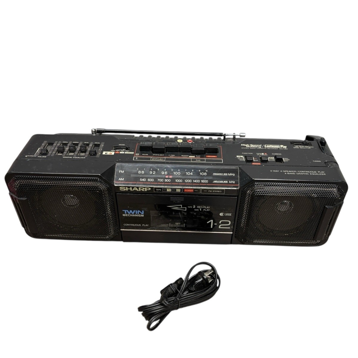 中古 SHITKATAPULT SPECIAL MUSICK FOR RARE OLD SCHOOL Vintage 80s SHARP WQ-T282 Stereo Twin Tape