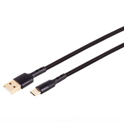 Handy Ladekabel für Samsung USB-A zu USB-C Schnellladekabel Schwarz Gold 1 Meter