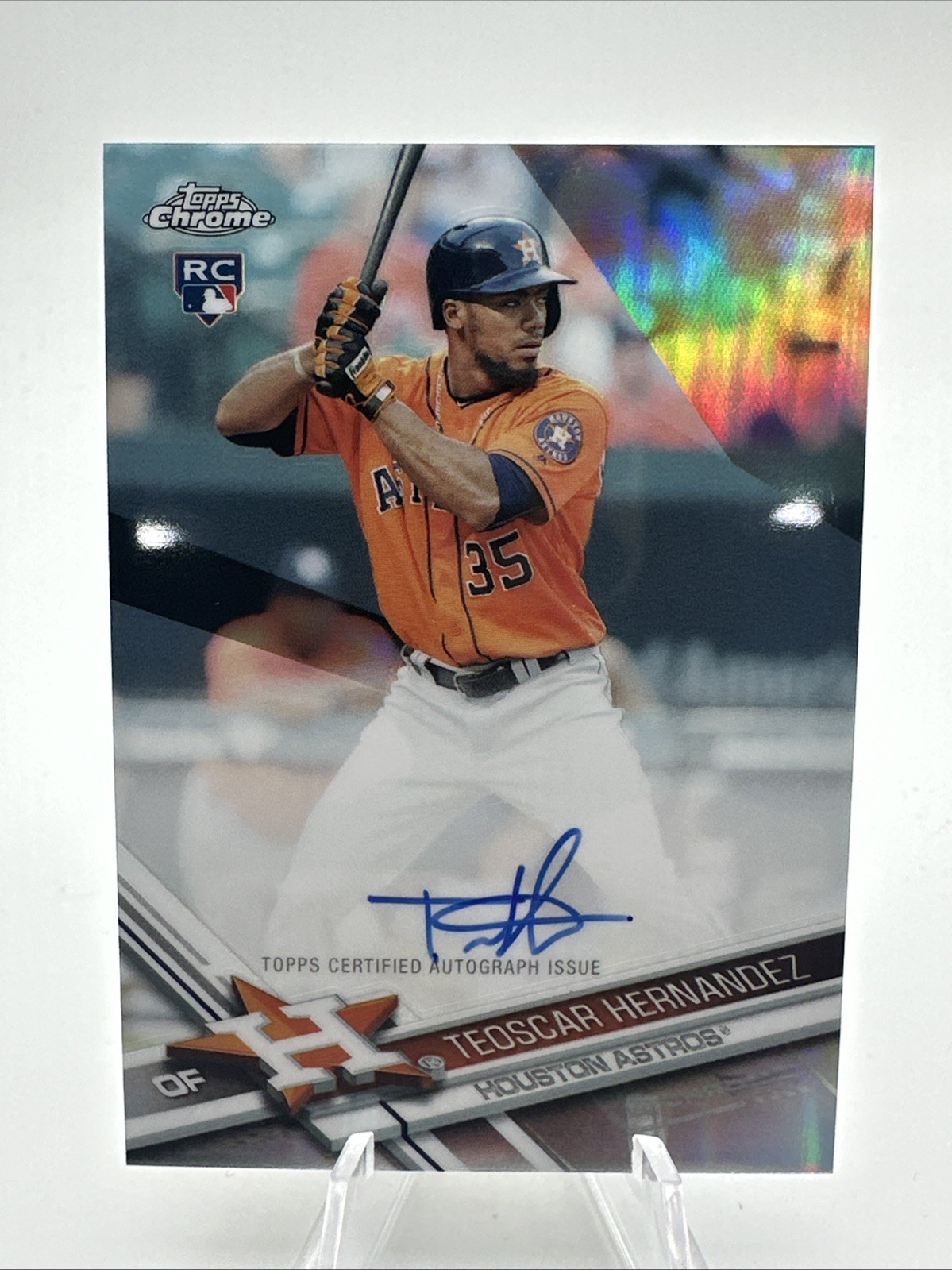 2017 Topps Chrome - Rookie Auto Teoscar Hernandez #RA-TH Refractor #/499 RC