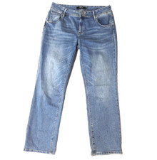 Hudson Womens Mid-Rise Straight Jeans Size 12 Light Wash Stretch Denim 34X29