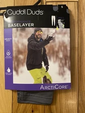 Cuddl Duds Men’s Artic Core Base Layer Pants Gray Moisture Wickkng Small - NWT