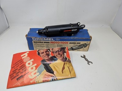 Vintage Dremel Model 380-5 Variable Speed Moto Tool w/ Box Manual (M2)