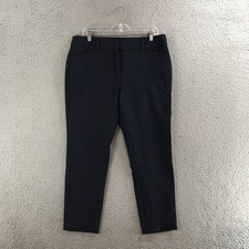 Loft Julie Trouser Dress Pants Women 12 Skinny Hi-Rise Casual Checked Multicolor