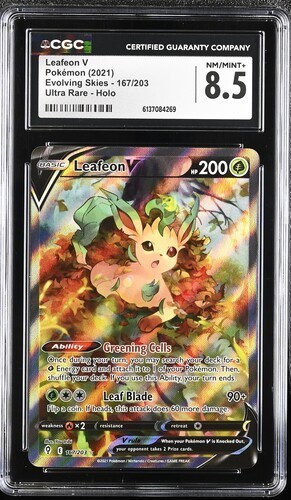 Leafeon V graded CGC 8.5 for sale on eBay