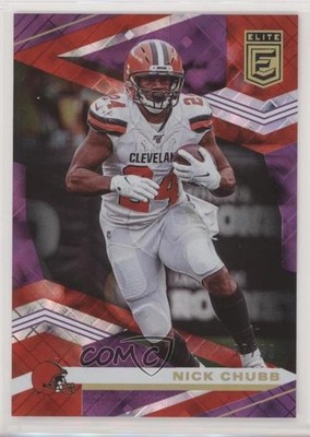 2020 Panini Donruss Elite Purple 37/99 Nick Chubb #25 09fc