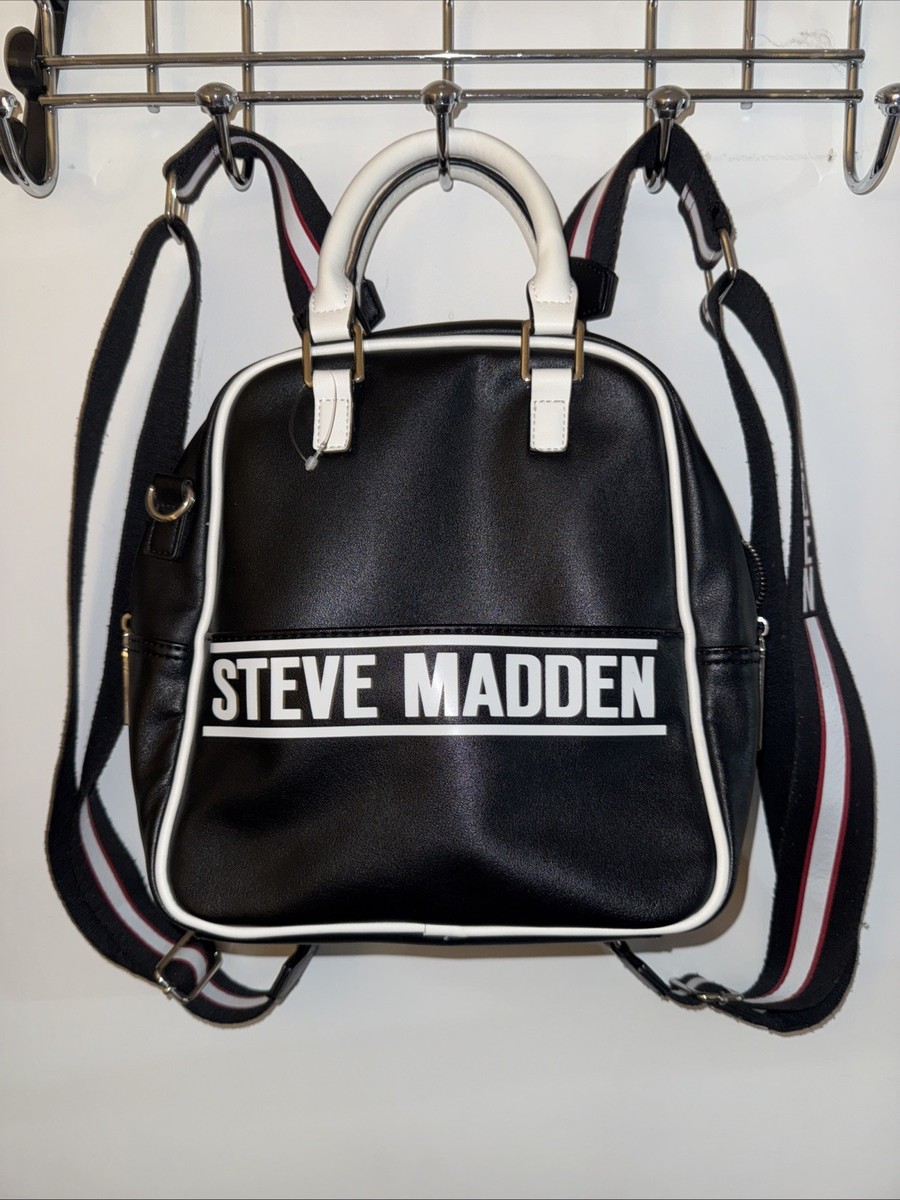 Steve Madden White and Black Backpack Steve Madden Theda Backpack, White/Black, One Size, White  main image 2