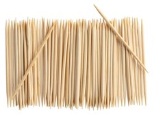 GUSTO 2000 Count Bamboo Wooden Toothpicks - Wood Round Double-Points Teeth ...