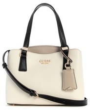 128. GUESS Women's Lyndi Triple Compartment Girlfriend Crossbody Beige Gold