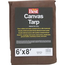 Do it Best 10 Oz. 6 Ft. x 8 Ft. Canvas Tarp TCR10006008T SIM Supply, Inc.