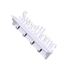  Home Storage Shelving Wall Decoration Rack Entryway Shelf with Hooks Racks