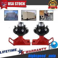 2PCS 6 x 5.5Lug Superior Shipping Container Wheels Bolt-on Spindle Kit 7000LB