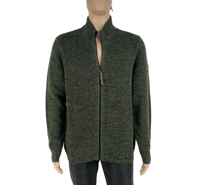 Camel Active Men Dark Green Full Zip Sweater Jumper Size L