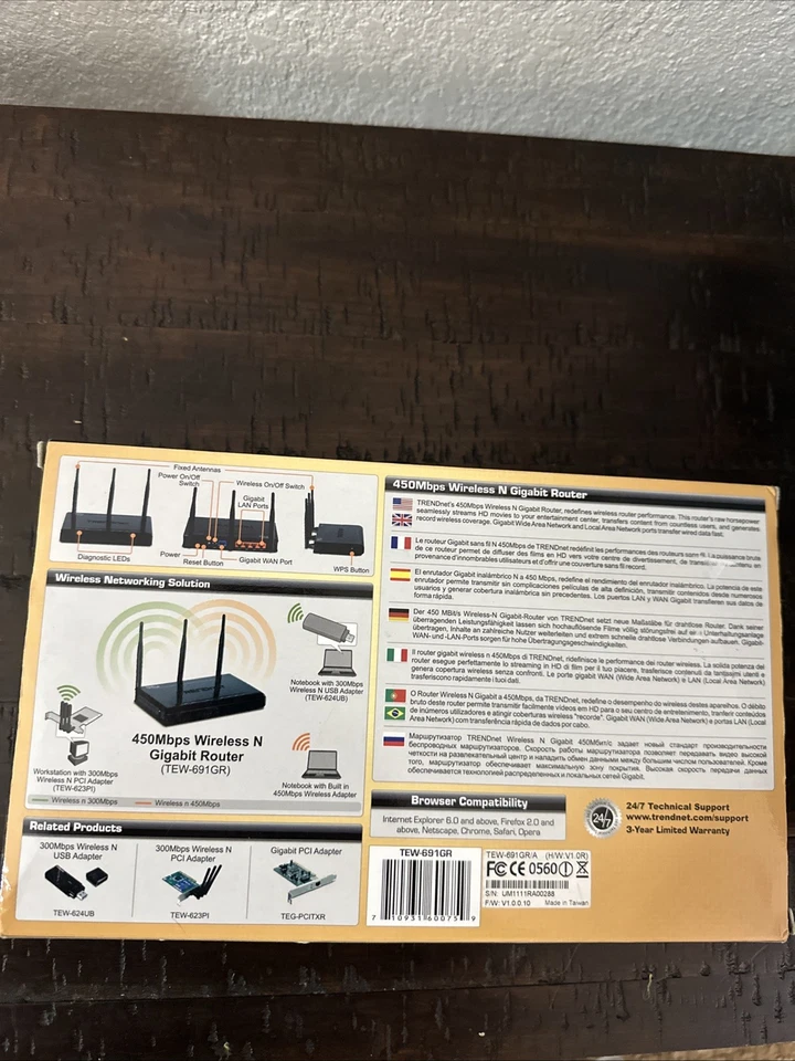 450mbps Wireless N Gigabit Router bundle Missing Power Adapter&Ethernet cable - Image 2 of 4