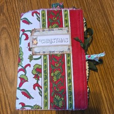 Christmas Junk Journal Fabric Cover 48 Pages