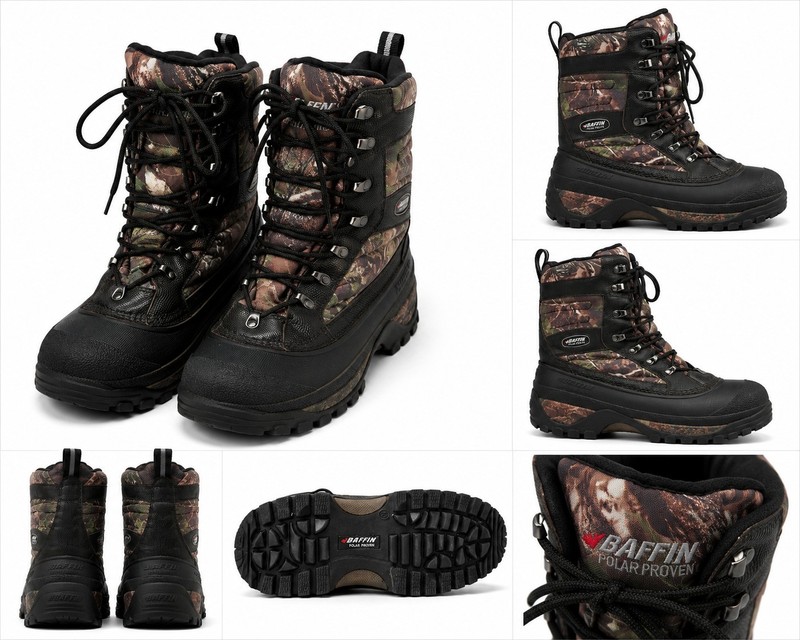 Baffin Polar Proven Waterproof Camouflage Hunting Boots Lace-Up US 10 Medium