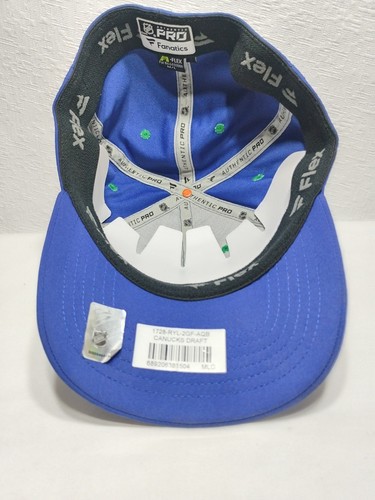 Cappello Vancouver Canucks Fanatics 2018 Draft Flex - Blu Nuovo - Foto 6 di 13
