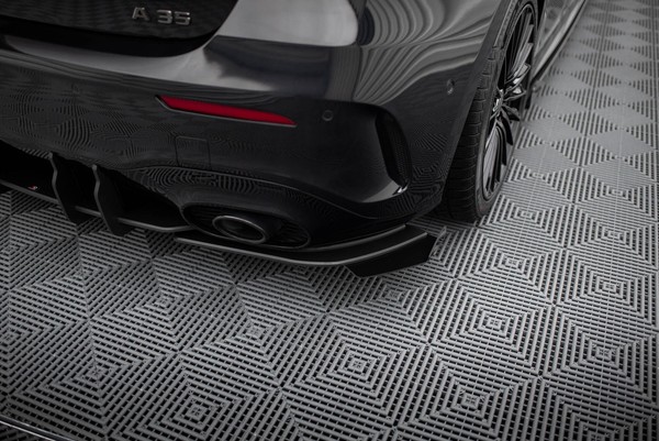 Diffusor Flaps Passend FüR Mercedes-Amg A35 Hatchback W177 Schwarz Hochglanz-image