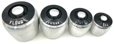 Vintage 1950's Kromex Mid Century Aluminum Canister Set - MCM