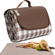 Manta de picnic exterior extra grande 80 por 60 pulgadas plegable impermeable