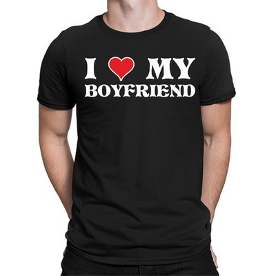 I Love My Boyfriend Worlds Best Soulmates Forever T-Shirt Herren Tee Love...
