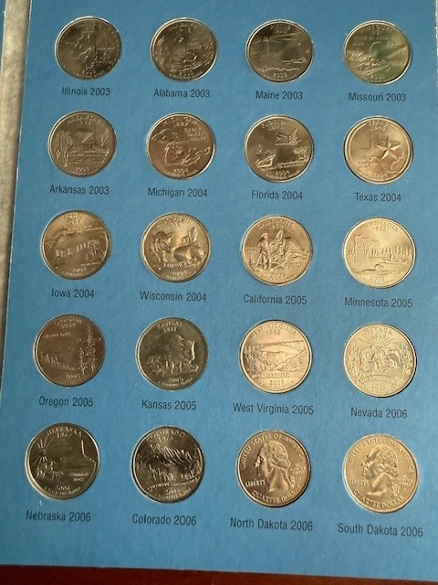 Statehood Quarters Full Collection of 50, 1999-2008 Whitman Commemorative Folder - Image 4 of 4