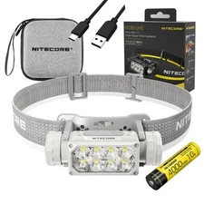 Nitecore HC65 UHE Ultra High Triple Output Metal Skyline Grey Headlamp- 2,000 Lu