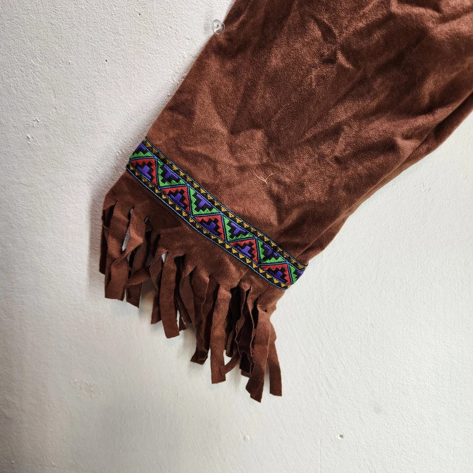 Vestido túnica vintage hecho a mano con temática nativa americana SW diseño tribal multicolor Foto 4 de 4