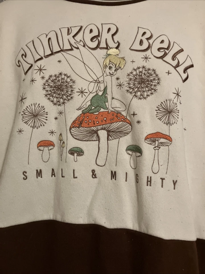 Толстовка женская Disney Our Universe Tinker Bell XL кремовая грибная лесная фея - Изображение 2 из 4