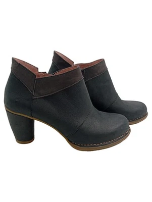 El Naturalista Bottines Femme Noir Cuir Talon Bloc Élégant (EU 41) - Photo 1/2
