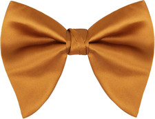 Velvet Pre-tied Adjustable Bow Tie for Men Oversize Formal Solid Tuxedo Bowtie