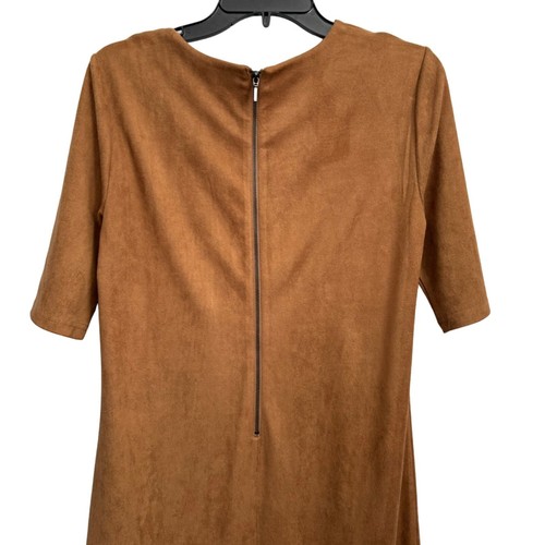 Spense Brown Faux Suede Sheath Dress With Stud Detail Size 8 - Picture 9 of 12