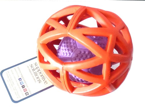 Supportive Solutions Squeaky Combo Puzzle Ball - Two Sizes Rubber Squeaker - Picture 5 of 8