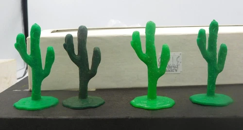 Marx Cactus Lot Three soft Plastic One Hard Plastic