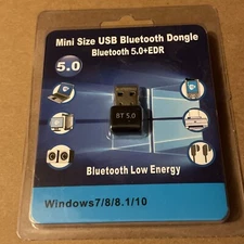 Bluetooth 5.0 USB Dongle, Rocketek Bluetooth Adapter for PC, Mini Low Energy USB