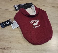 Hunde Mantel,Canada Pooch,Kaputzenjacke, Sweater,gefüttert,Rot,35cm,6-8kg,Gr.S/M