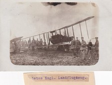 Foto cartolina - aereo inglese catturato - WW1