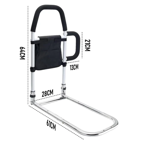 Adjustable Bed Assist Rail Bed Rails with Light and Storage Pocket For Elderly - Picture 5 of 11