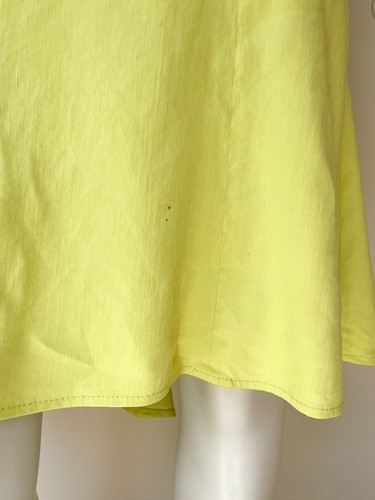 Vestido Versace Jeans Couture vintage con tiras en verde lima/amarillo - Talla XS - Imagen 6 de 9