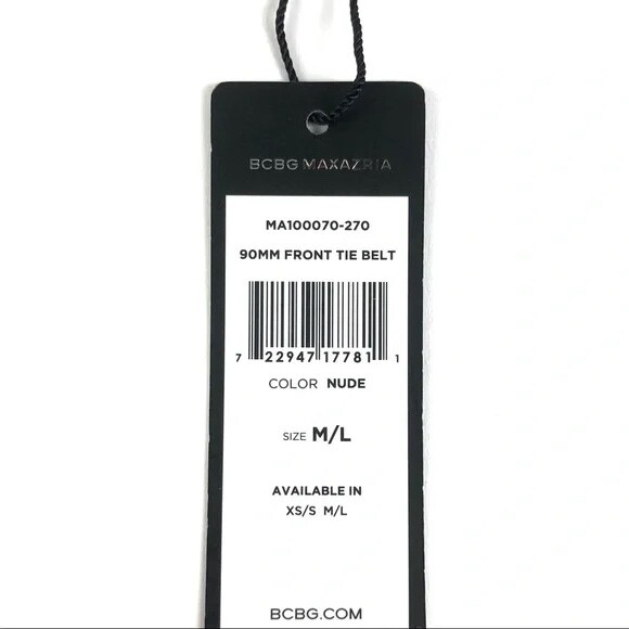 NWT BCBG MAX AZRIA FRONT TIE BELT SIZE M/L NWT BCBG MAX AZRIA FRONT TIE BELT SIZE M/L main image 2