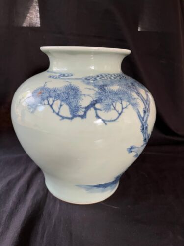 ancien vase chinois Kangxi avec fous. marque de 6 personnages - Photo 4 sur 10