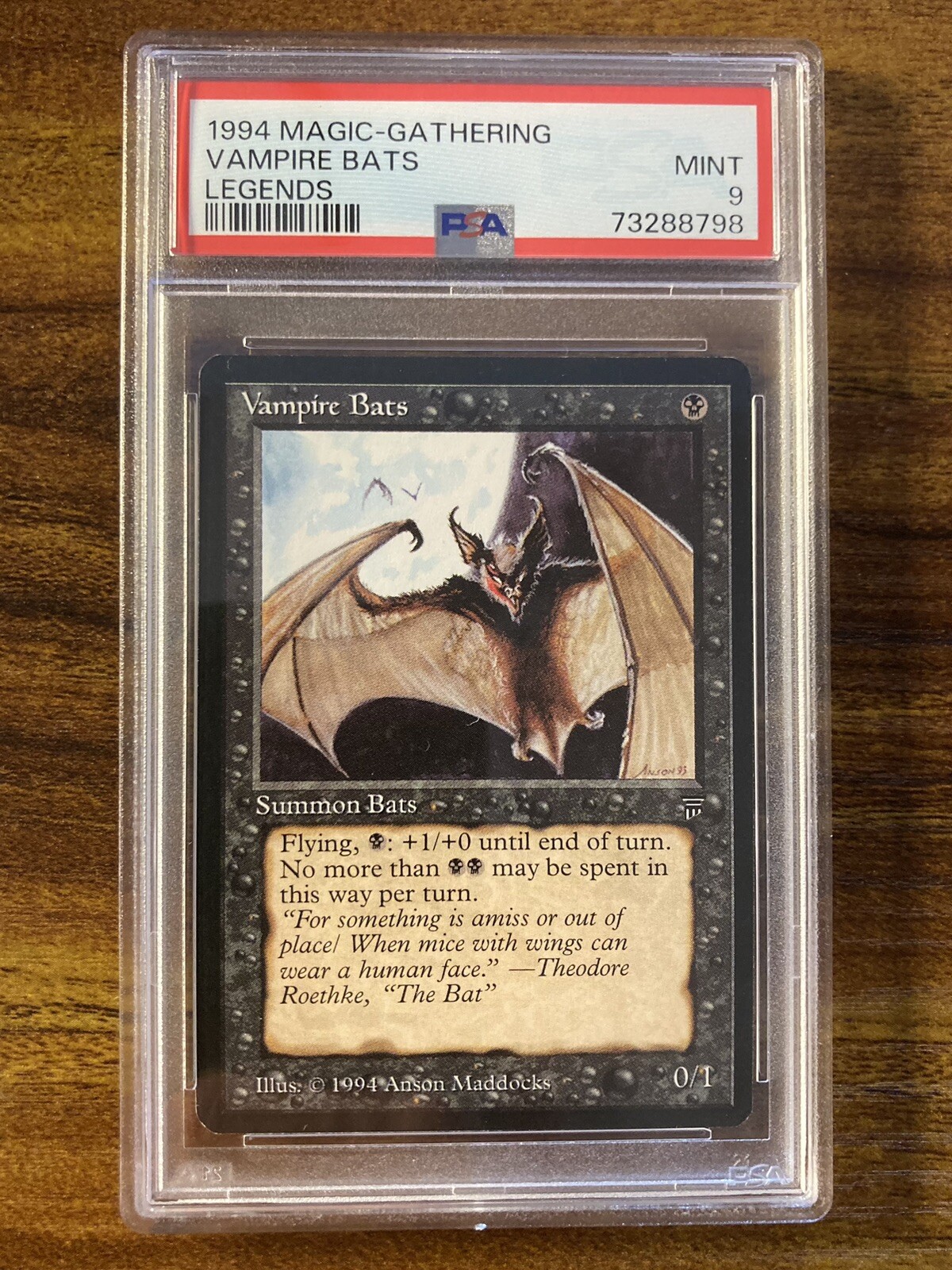 MTG✨VAMPIRE BATS✨Legends PSA 9 MINT Common CREATURE 1994 Anson Maddocks Art